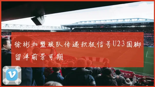 徐彬加盟狼队传递积极信号U23国脚留洋前景可期